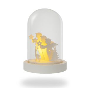 ΧΡΙΣΤΟΥΓΕΝΝΙΑΤΙΚΗ ΓΥΑΛΑ ΔΙΑΚΟΣΜΗΤΙΚΗ 18CM