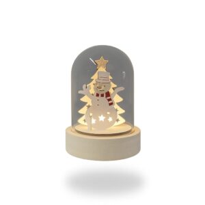 ΧΡΙΣΤΟΥΓΕΝΝΙΑΤΙΚΗ ΓΥΑΛΑ ΔΙΑΚΟΣΜΗΤΙΚΗ ΧΙΟΝΑΝΘΡΩΠΟΣ 8,5CM