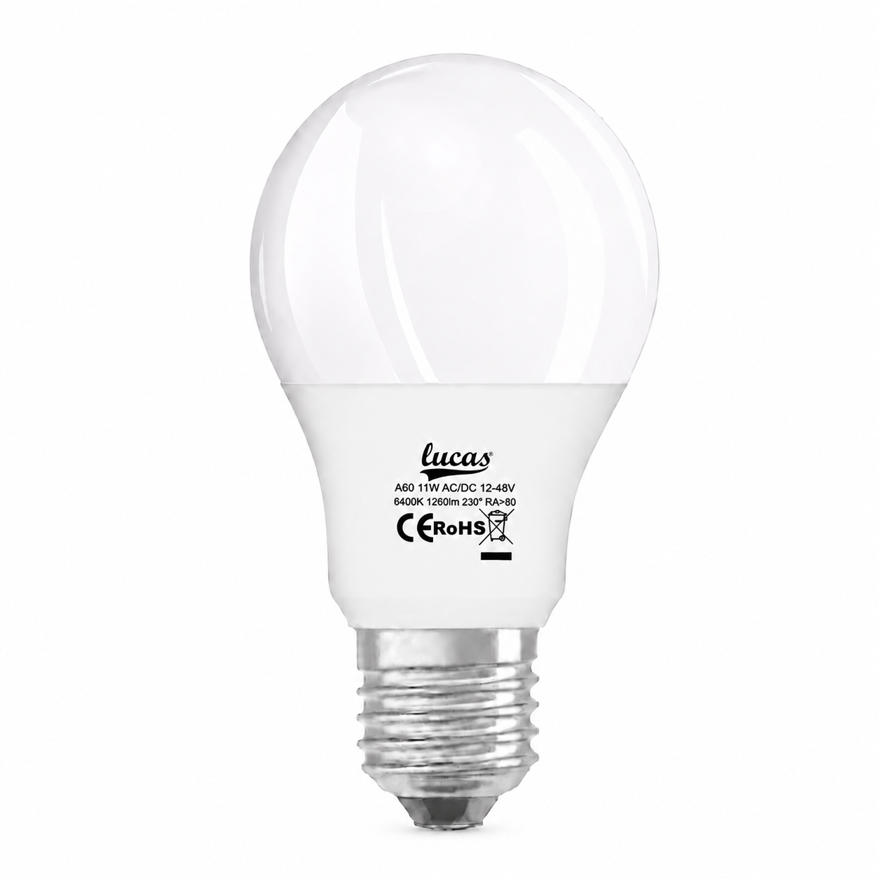 ΛΑΜΠΑ LED E27 (12V-48V) 11W AC/DC 6400K (min 10ΤΕΜ)