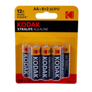 KODAK ΜΠΑΤΑΡΙΑ   AA (6+2PACK)