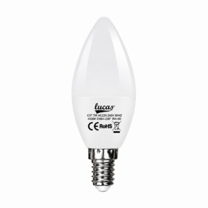 ΚΕΡΙ LED 7W E14 4000K  (min 10ΤΕΜ)